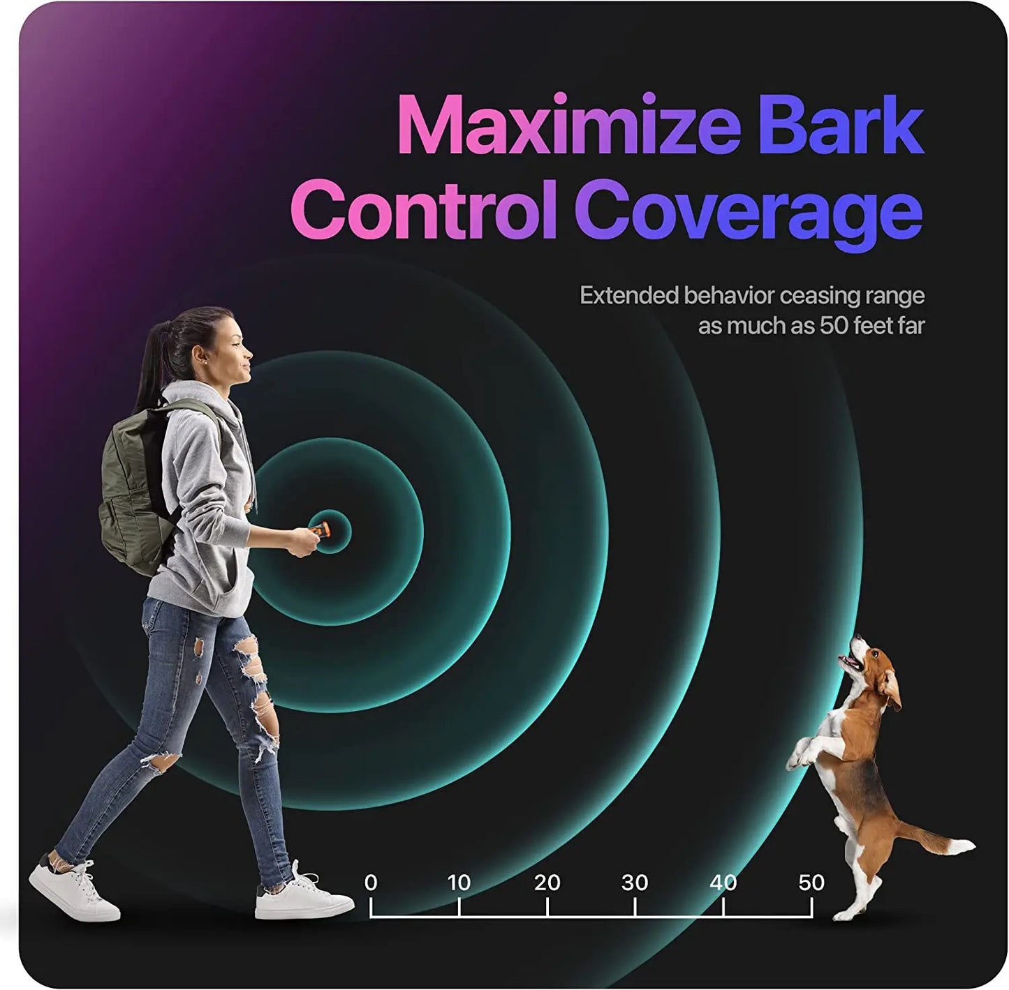 Ultrasonic Dog Repeller & Training Device – Rechargeable Anti-Bark Deterrent with LED Flashlight - My Fur Baby