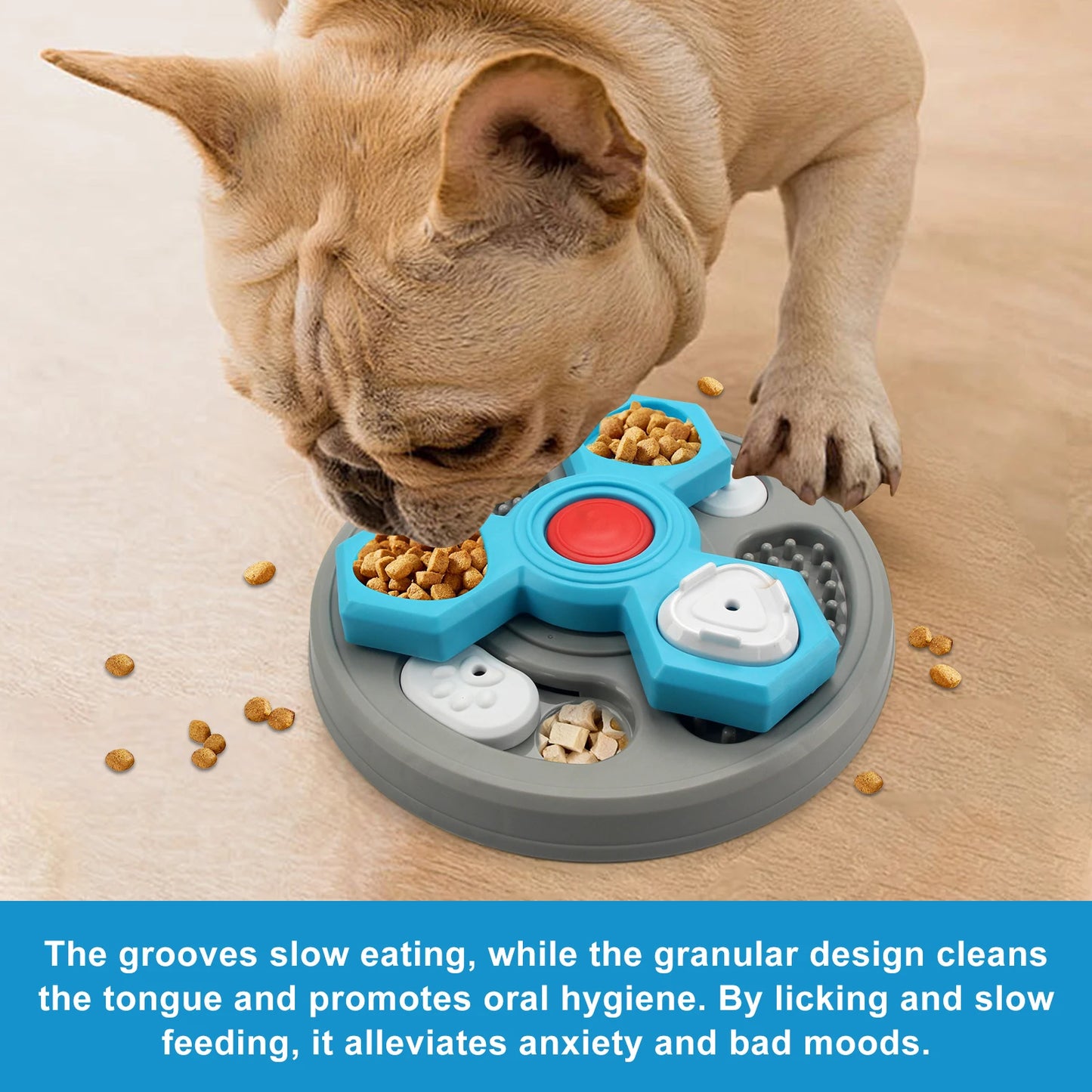 2-Layers Dog Puzzle Slow Feeder – Interactive Food Dispenser to Increase Puppy IQ and Prevent Choking - My Fur Baby