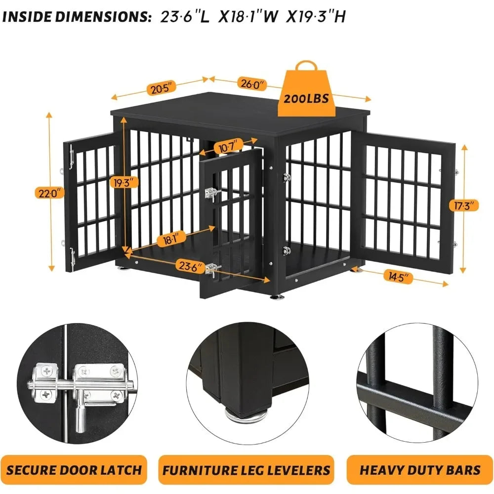 PawHaven- 26" Heavy-Duty Wooden Dog Crate