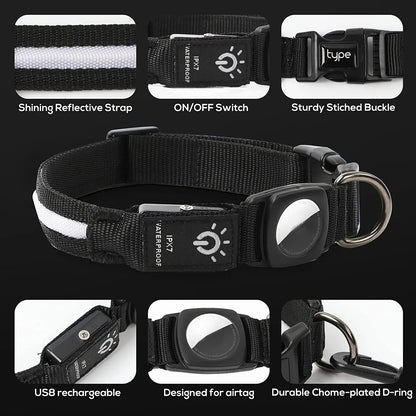GlowTrack -LED Waterproof Dog Collar - My Fur Baby