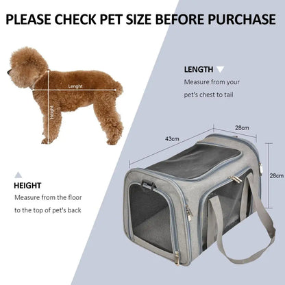Airline-Approved Soft Dog Carrier Bag – Waterproof, Claw-Proof & Travel-Ready - My Fur Baby