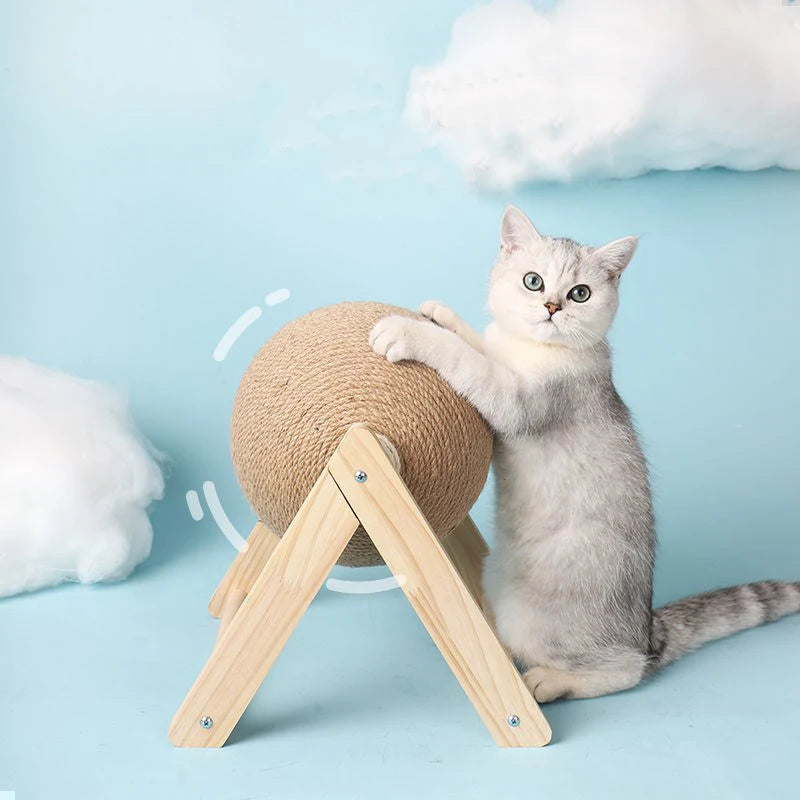Cat Scratching Ball Toy – Stylish Sisal Rope Board for Healthy Paws & Furniture Protection - My Fur Baby