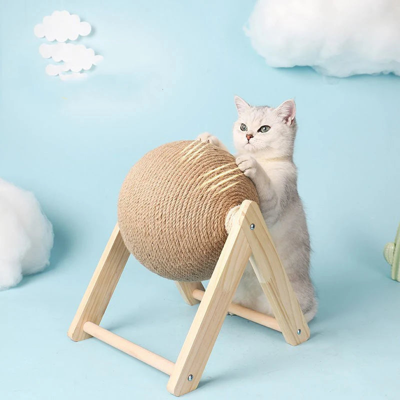 Cat Scratching Ball Toy – Stylish Sisal Rope Board for Healthy Paws & Furniture Protection - My Fur Baby