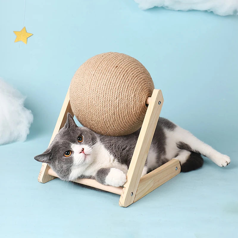 Cat Scratching Ball Toy – Stylish Sisal Rope Board for Healthy Paws & Furniture Protection - My Fur Baby