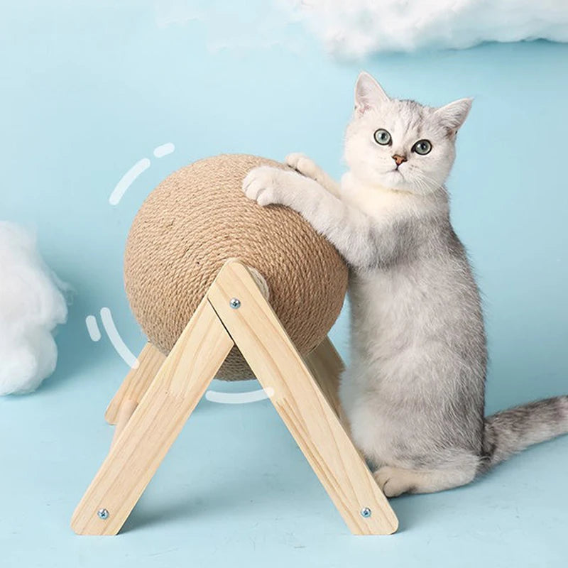 Cat Scratching Ball Toy – Stylish Sisal Rope Board for Healthy Paws & Furniture Protection - My Fur Baby
