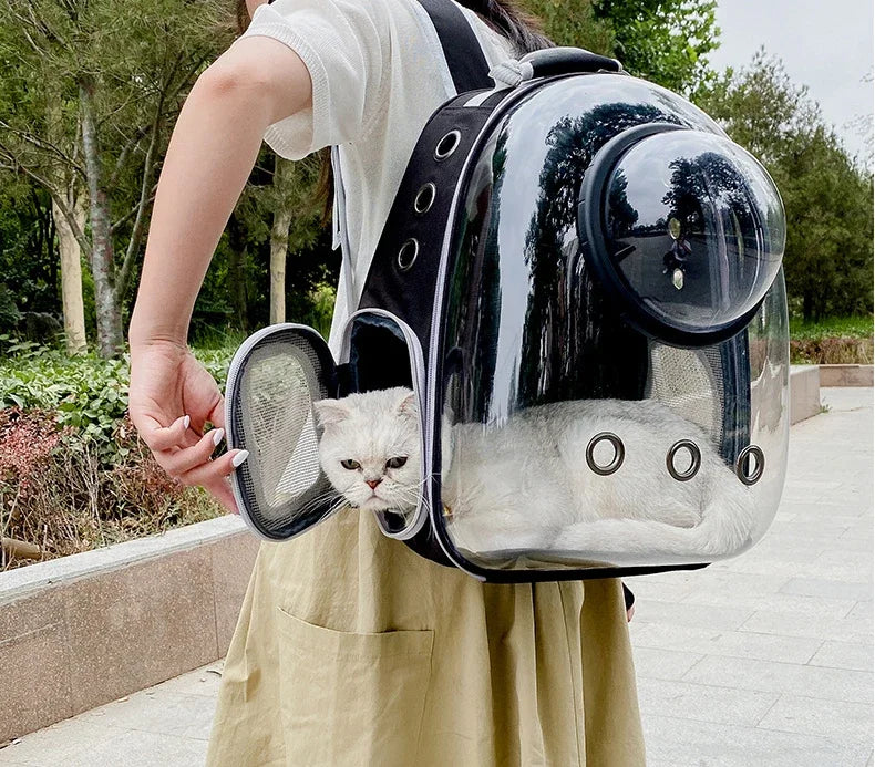 Peek-a-Pet Capsule- Transparent Cat Backpack - My Fur Baby