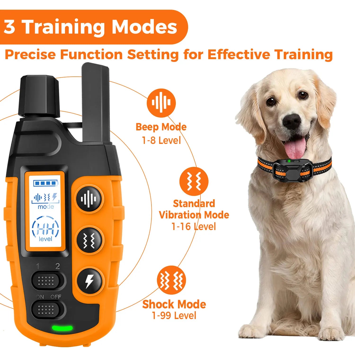 3300Ft Electric Dog Training Collar – Remote Control, Waterproof, Shock & Vibration Modes for Dogs (5–120lbs) - My Fur Baby