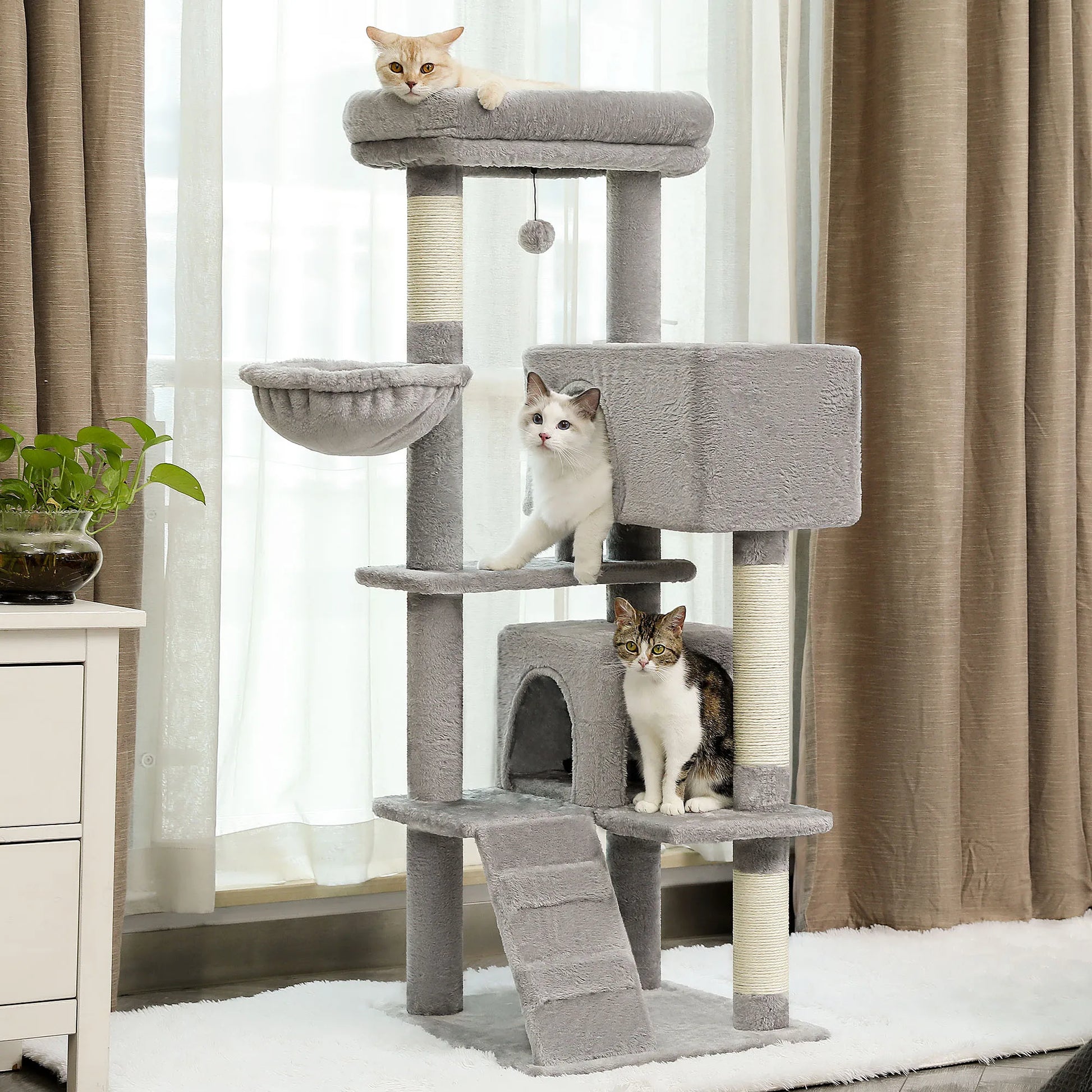 MajesticPaws- XL Cat Tree Tower – Ultimate Lounge for Large Cats - My Fur Baby