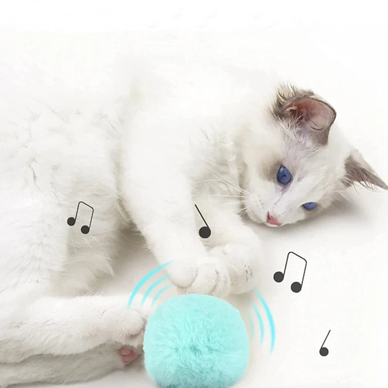 Interactive Plush Catnip Sounding Ball – Electric Cat Toy with Realistic Animal Sounds - My Fur Baby