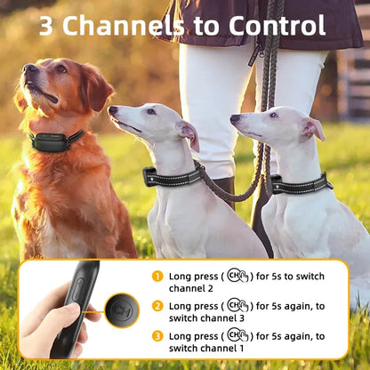 Electric Dog Training Collar with Remote Control – Rechargeable, Waterproof, and Effective Bark Control - My Fur Baby