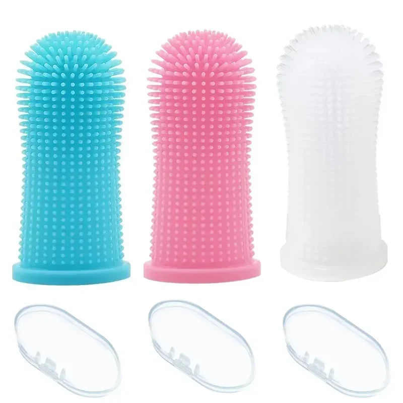 3/1pcs Pet Finger Toothbrush – Soft Silicone Teeth Cleaner for Dogs & Cats - My Fur Baby