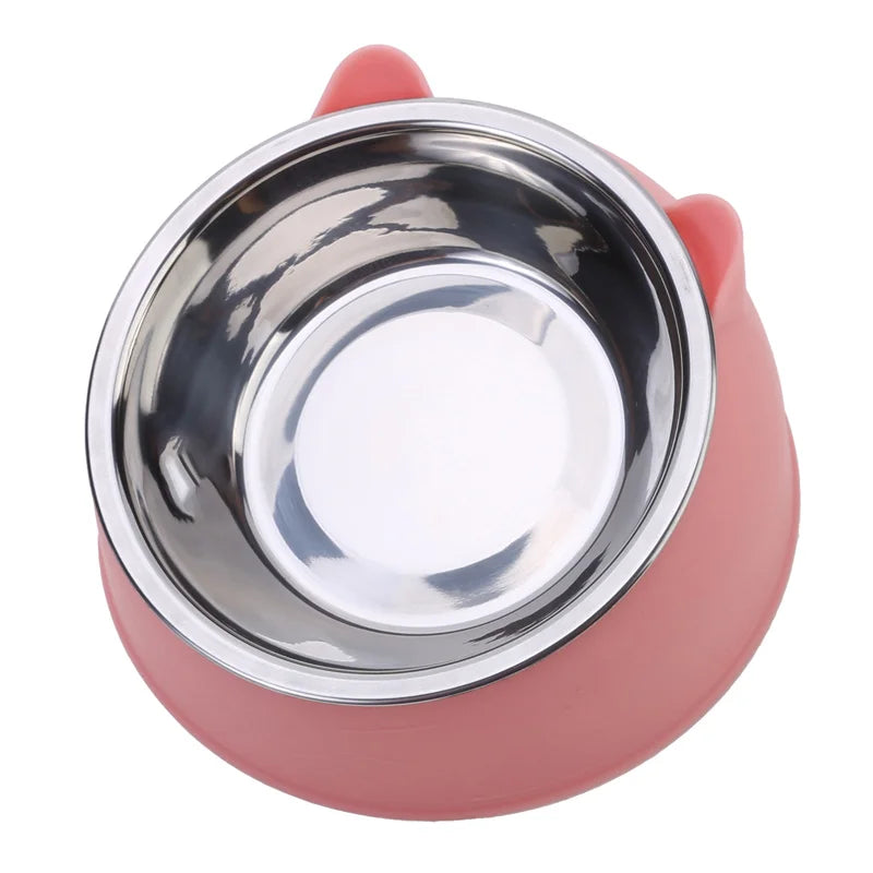 Stainless Steel Cat Bowl – Anti-Slip and Ergonomic Feeding Solution for Cats and Small Dogs - My Fur Baby