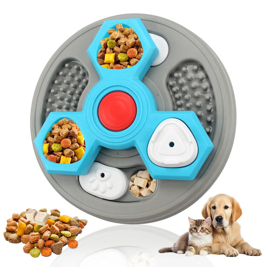 2-Layers Dog Puzzle Slow Feeder – Interactive Food Dispenser to Increase Puppy IQ and Prevent Choking - My Fur Baby