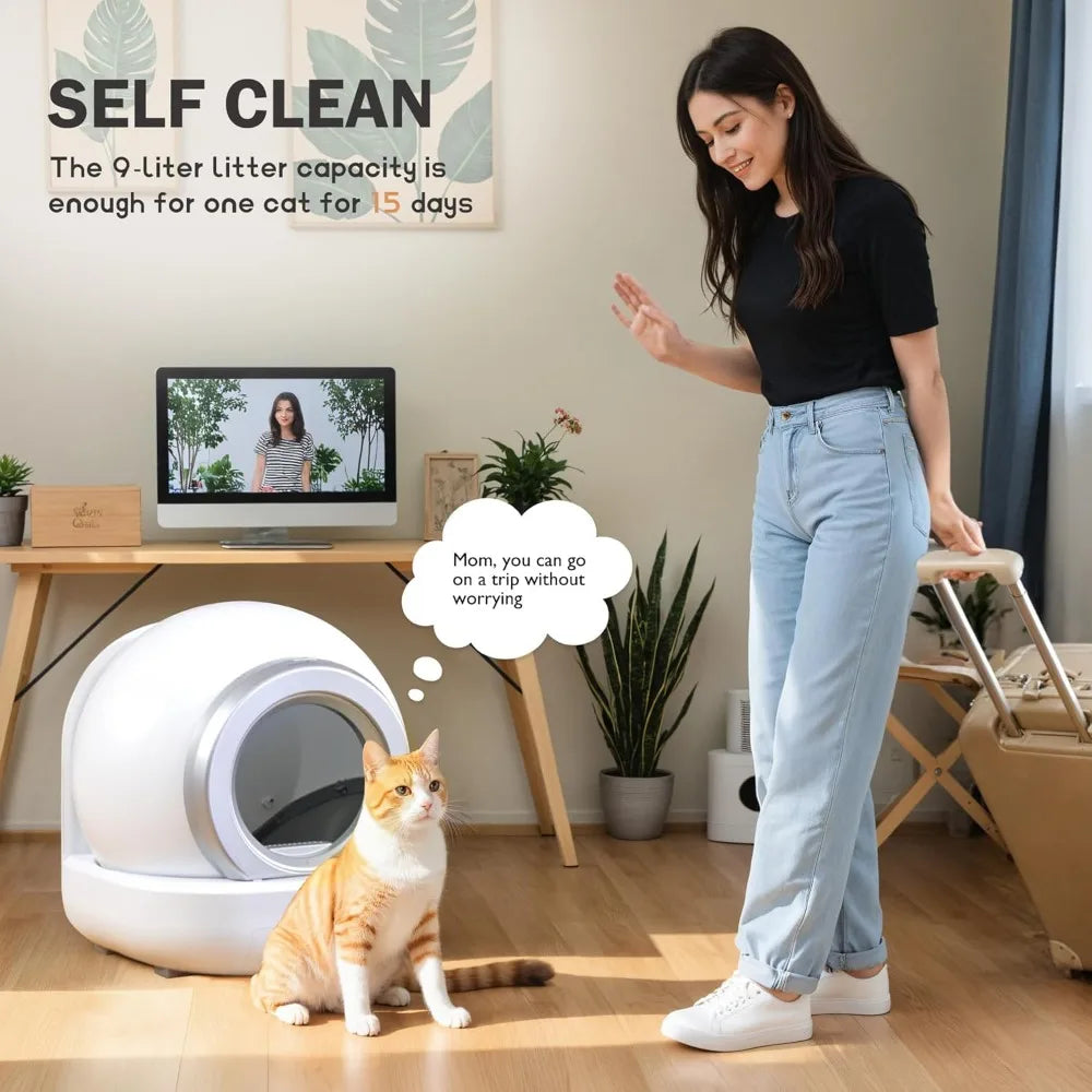 Self-Cleaning Cat Litter Box – App Controlled, Odor-Free & Safe for Multiple Cats - My Fur Baby