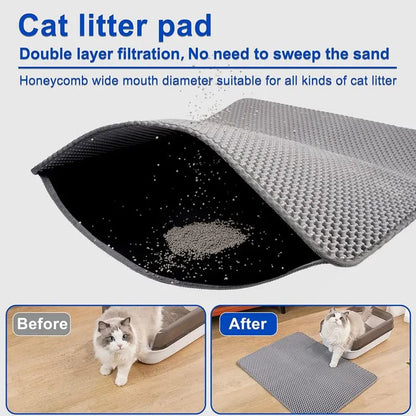 Pet Cat Litter Mat Waterproof Double Layer - My Fur Baby