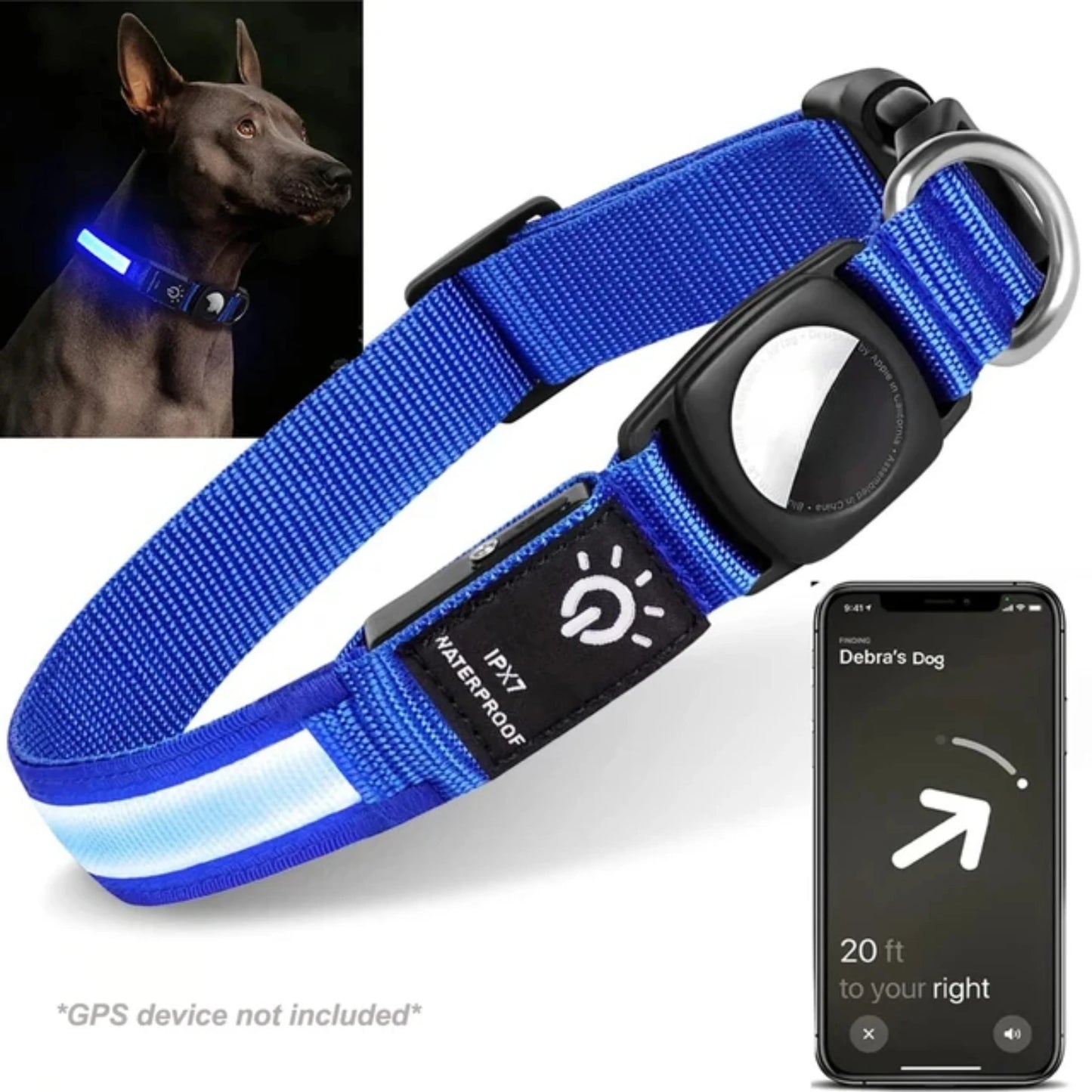GlowTrack -LED Waterproof Dog Collar - My Fur Baby