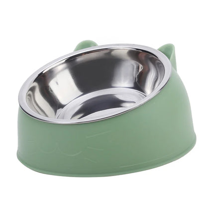 Stainless Steel Cat Bowl – Anti-Slip and Ergonomic Feeding Solution for Cats and Small Dogs - My Fur Baby