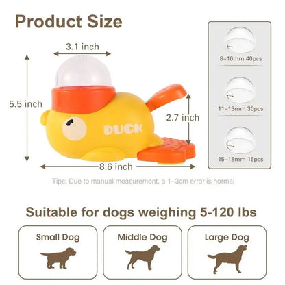 Dog Puzzle Feeder – Interactive Pet Food Treat Dispenser with Cartoon Duck Design - My Fur Baby
