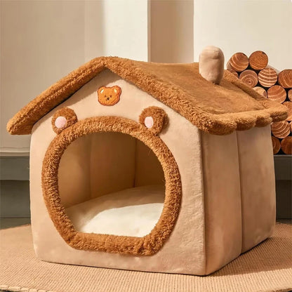 Foldable Pet House – Removable & Washable Cat House, Puppy Cave Sofa Pet Bed - My Fur Baby