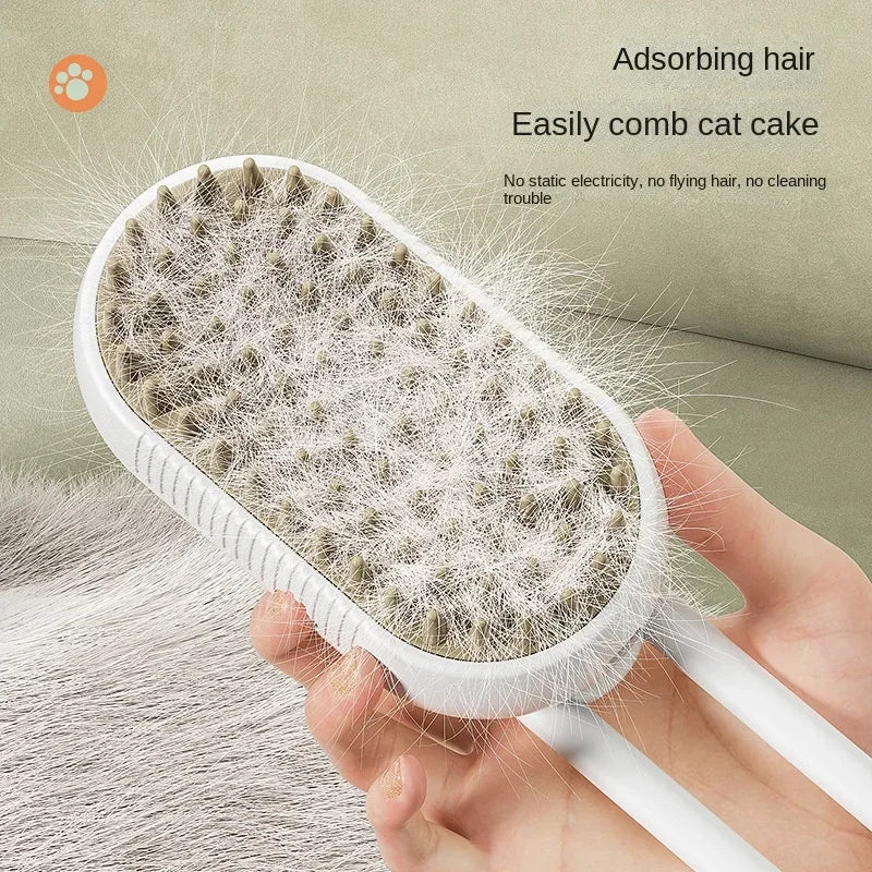 Steamy Electric Pet Brush 3-in-1 – Spray, Massage - My Fur Baby