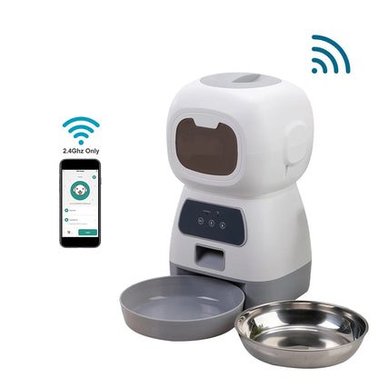 3.5L Smart Automatic Pet Feeder with WiFi, Voice Recorder & Timer - My Fur Baby