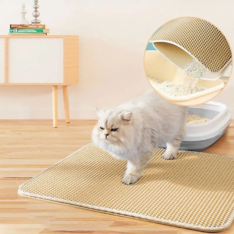 Pet Cat Litter Mat Waterproof Double Layer - My Fur Baby