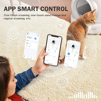 Self-Cleaning Cat Litter Box – App Controlled, Odor-Free & Safe for Multiple Cats - My Fur Baby