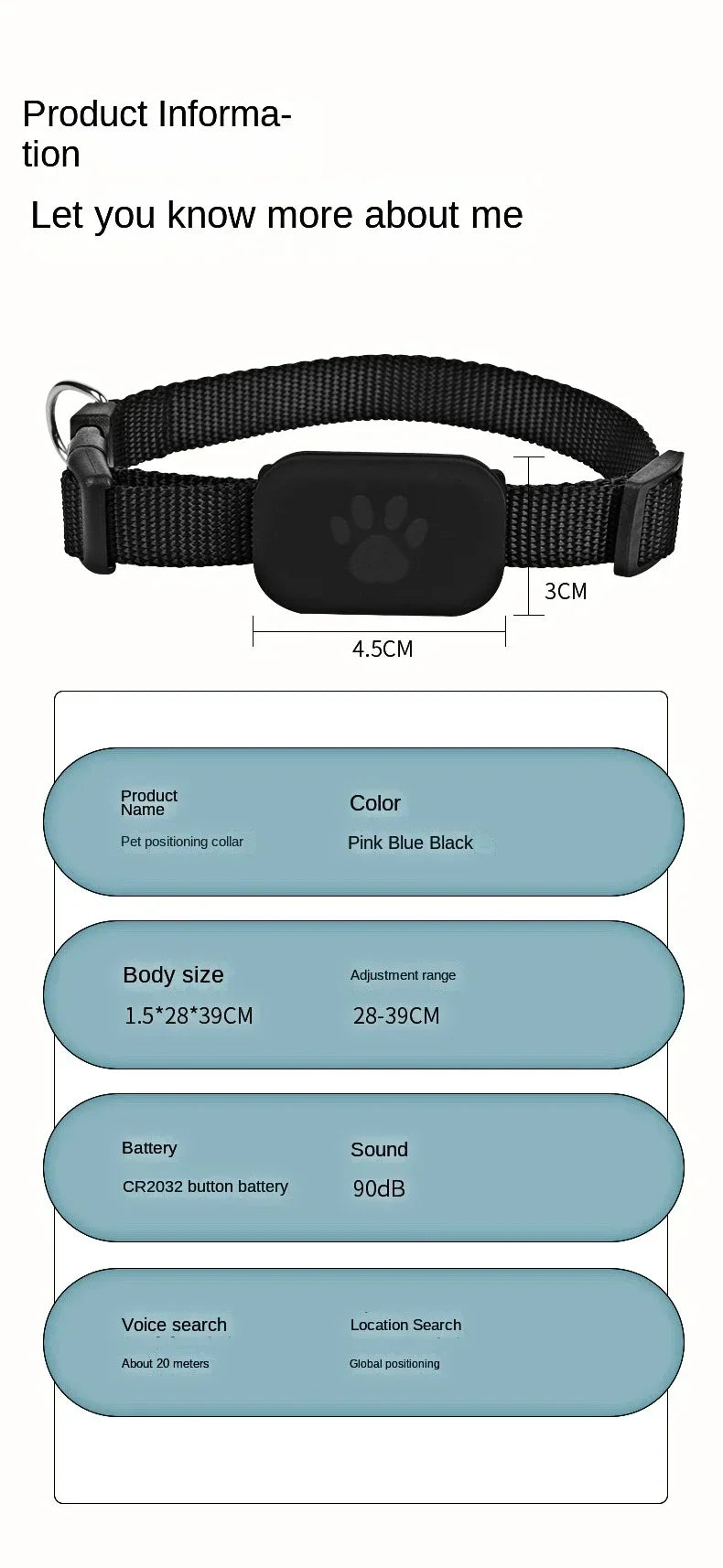PawPing- Mini Waterproof GPS Pet Tracker Collar - My Fur Baby