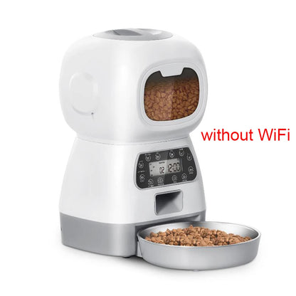 3.5L Smart Automatic Pet Feeder with WiFi, Voice Recorder & Timer - My Fur Baby