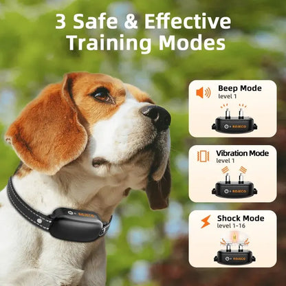Electric Dog Training Collar with Remote Control – Rechargeable, Waterproof, and Effective Bark Control - My Fur Baby