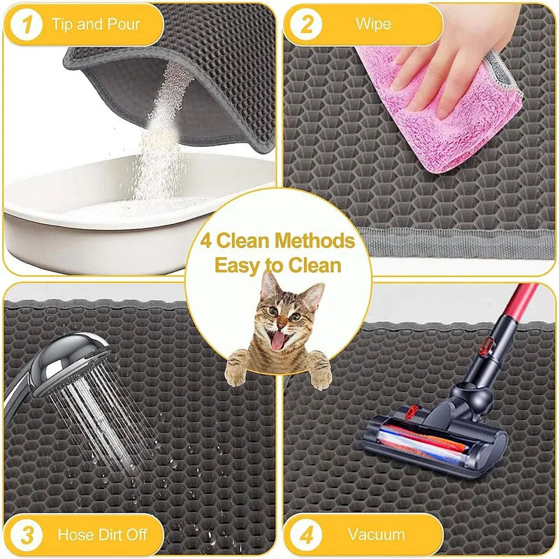 Pet Cat Litter Mat Waterproof Double Layer - My Fur Baby