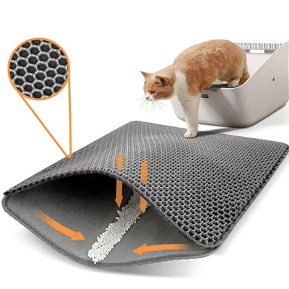 Pet Cat Litter Mat Waterproof Double Layer - My Fur Baby