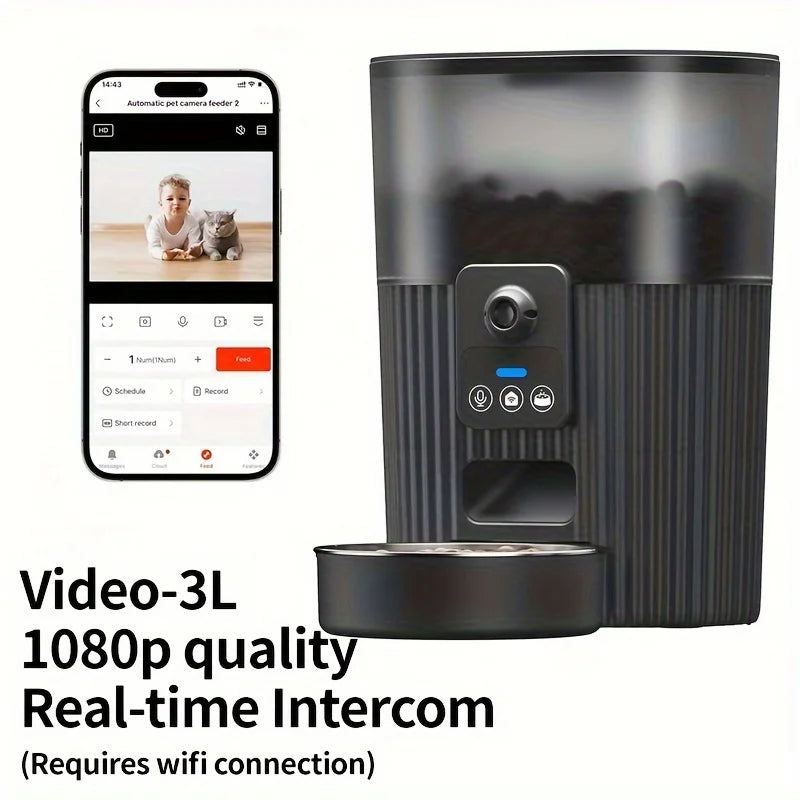 Smart WiFi Automatic Pet Feeder — Precise, Scheduled Feeding for Cats and Dogs - My Fur Baby