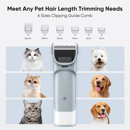 Pet Grooming Kit with Vacuum – 5-in-1 Electric Clippers, 2.5L Capacity, Low Noise – for Dogs, Cats - My Fur Baby