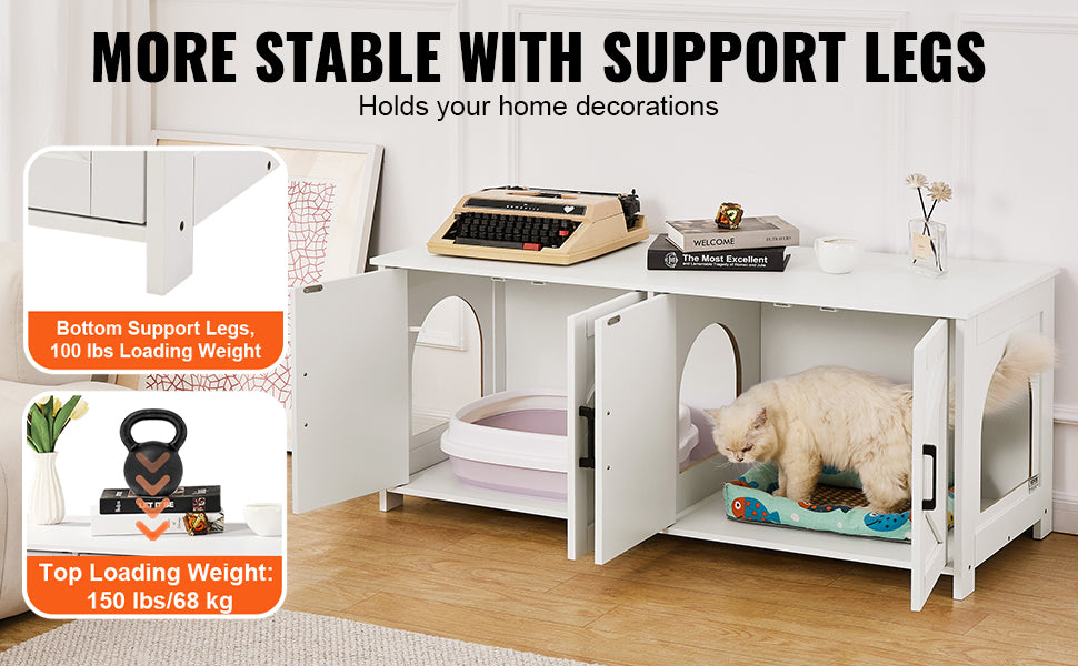 PurrHide- Dual Cat Litter Box Enclosure